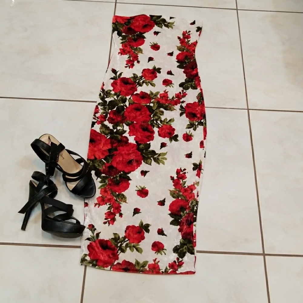Floral Tube pencil dress
